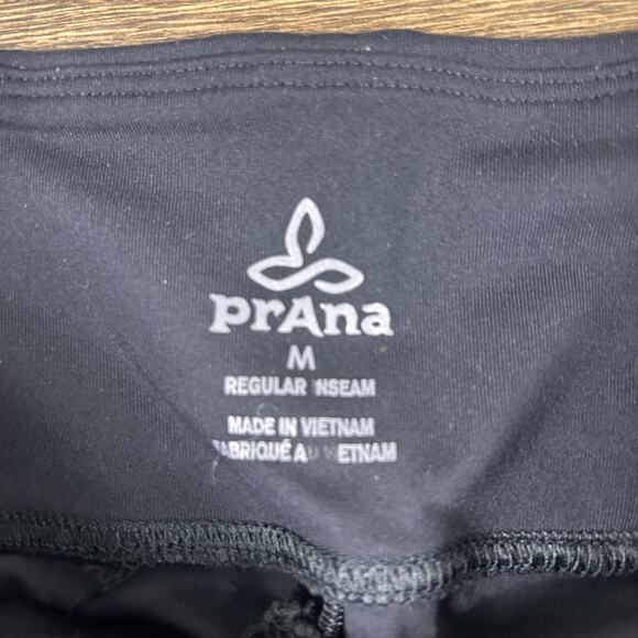PrAna Pants Womens Medium Black Stretch Hiking Travel Yoga Regular Inseam - Picture 3 of 10